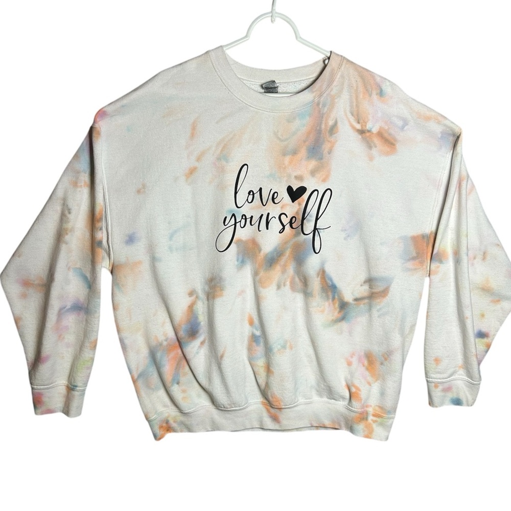 Gildan Heavy Blend‎ “Love Yourself”  Graphic Sweatshirt Size 2XL